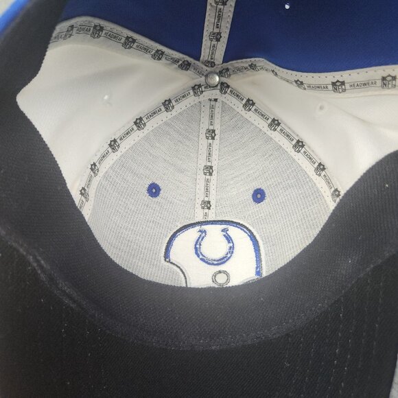 Indianapolis Colts Hat Cap Fitted Reebok Blue White NFL Football Throwbacks - Picture 6 of 8